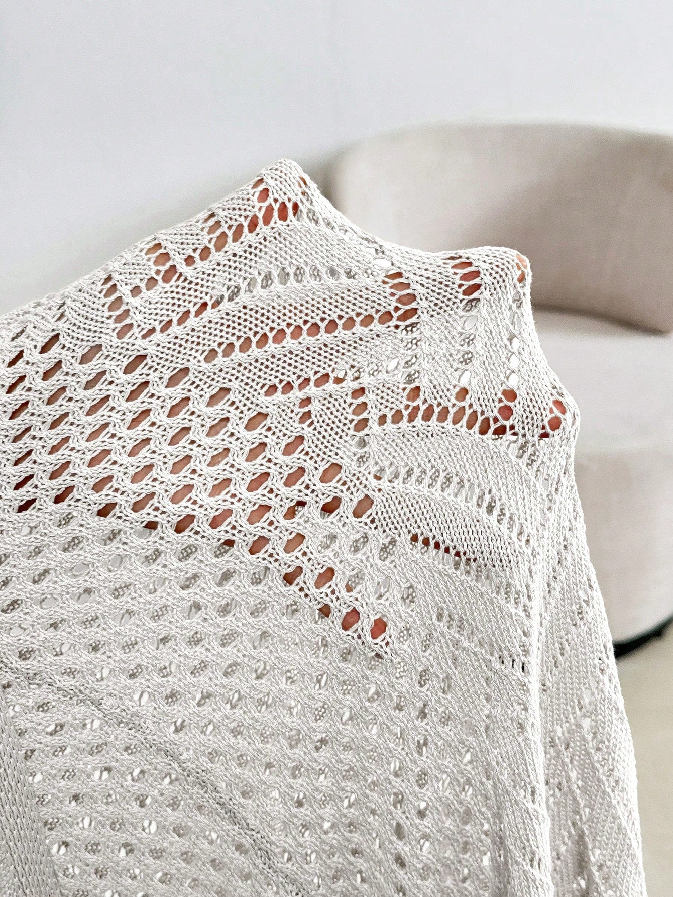 Cardigan Feminina de Praia com Efeito Vazado - Nicole