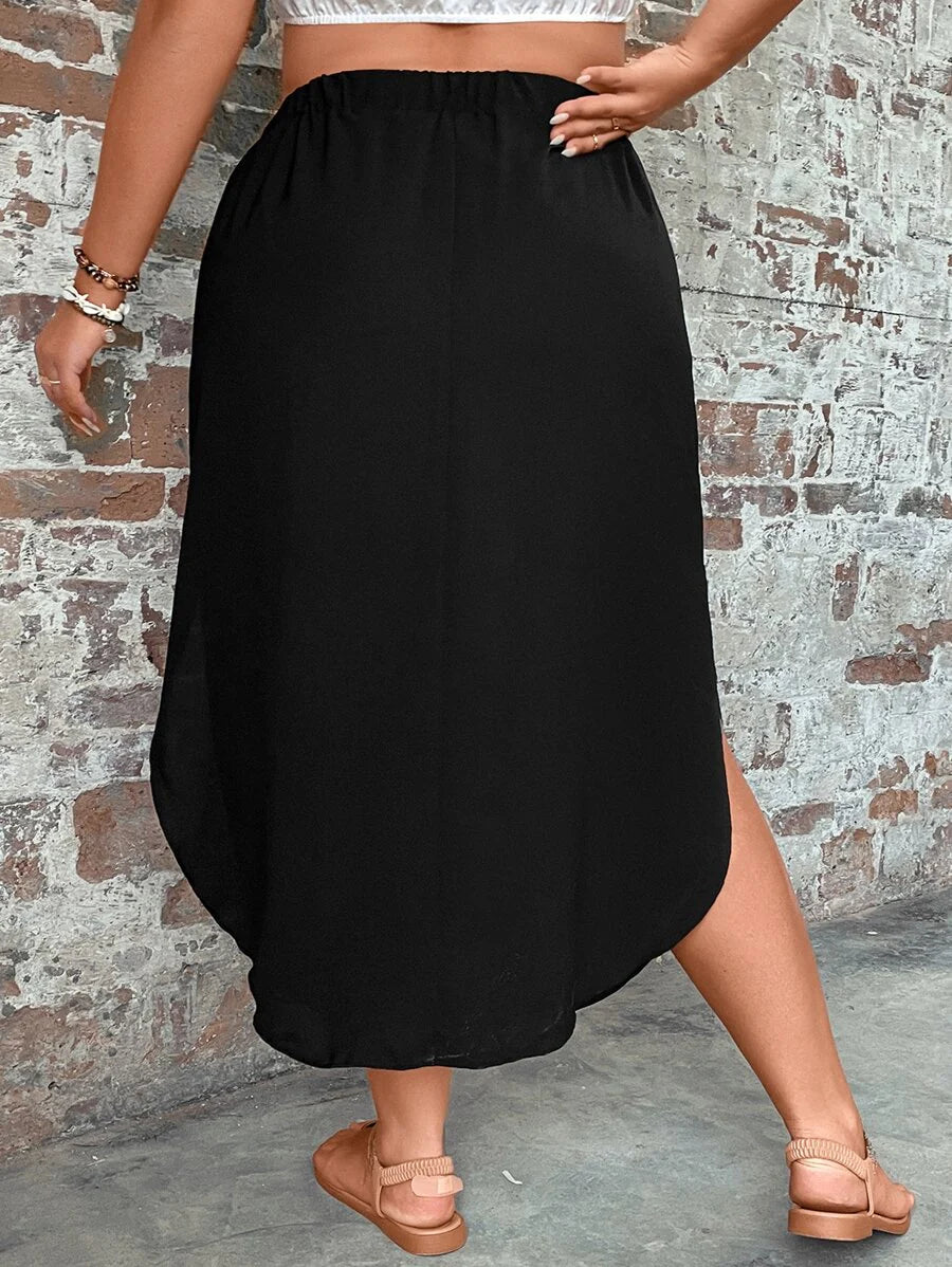 Saia Feminino com bainha curvada - Arienne