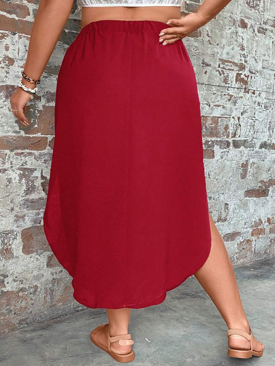 Saia Feminino com bainha curvada - Arienne