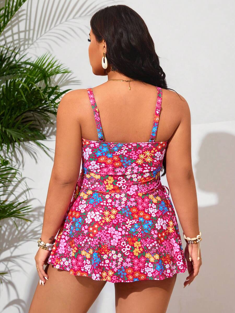 Tankini Feminino Decote em U, Laço