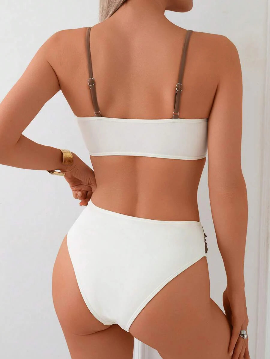 Biquíni Luxo Mediterrâneo com Detalhe Central