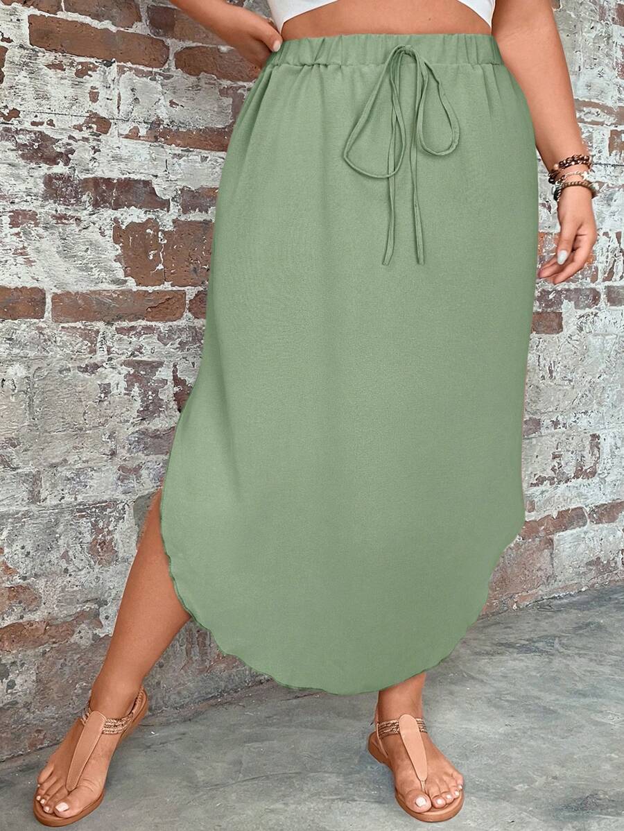 Saia Feminino com bainha curvada - Arienne