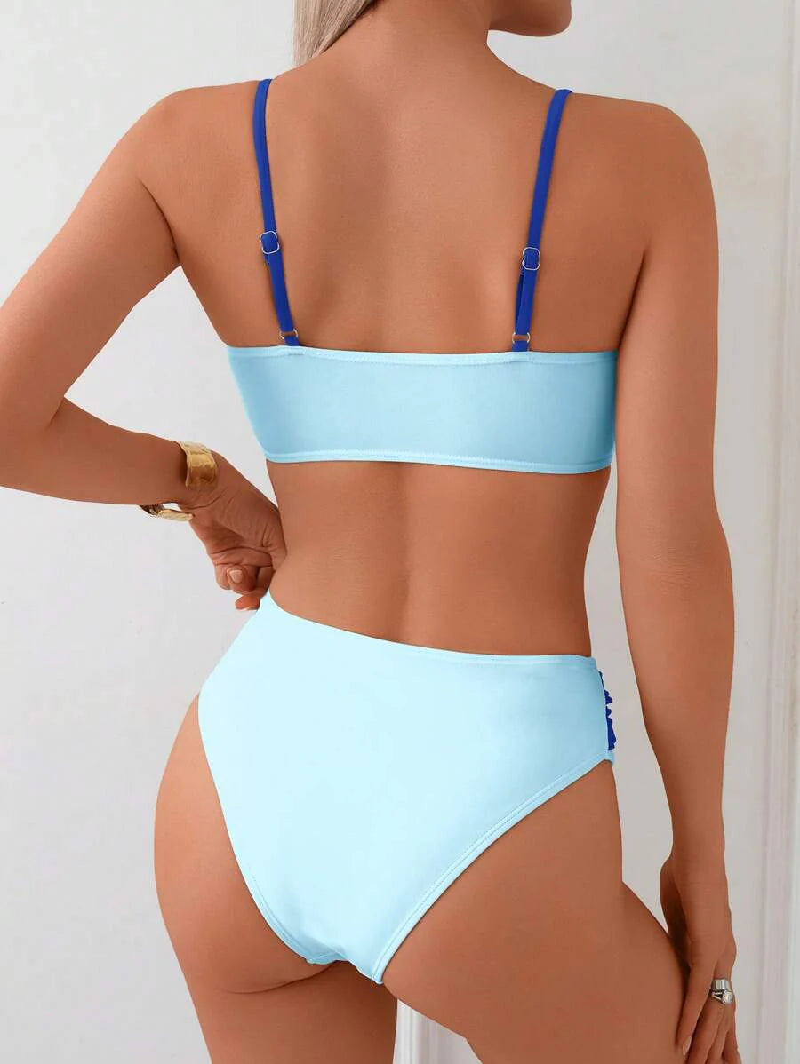 Biquíni Luxo Mediterrâneo com Detalhe Central