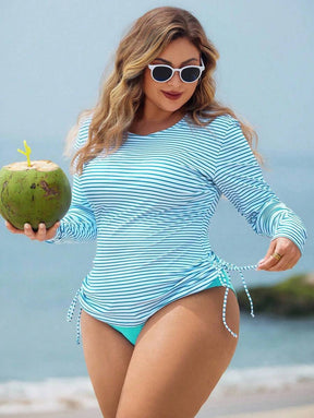 Conjunto de Tankini Feminino 2 peças de Manga Longa