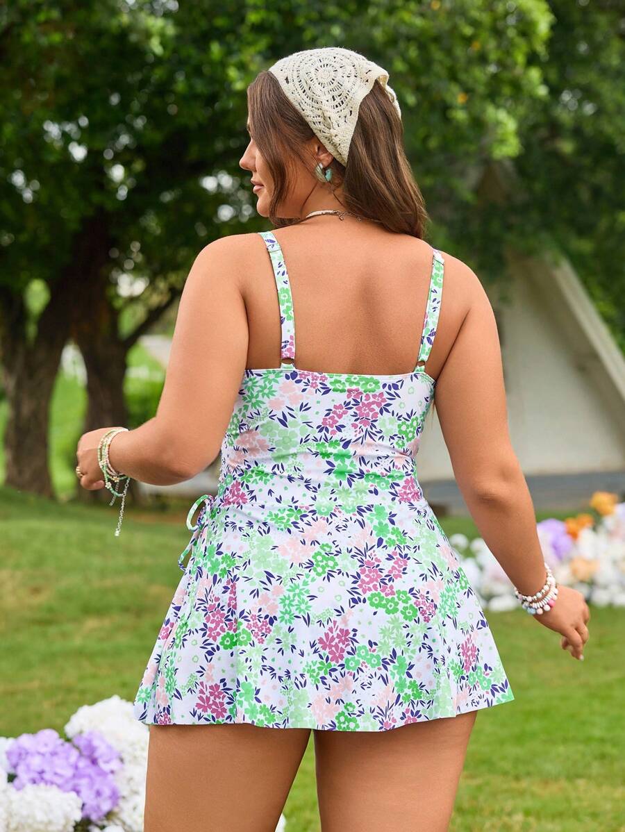 Tankini Feminino Decote em U, Laço