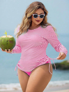 Conjunto de Tankini Feminino 2 peças de Manga Longa