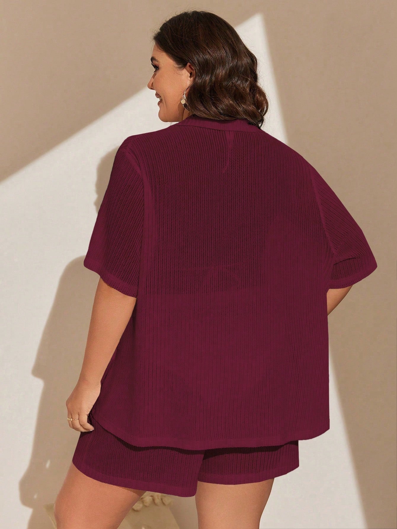 Conjunto de 2 Peças Feminino de Praia com Modelagem Solta e Shorts de Cobertura - Dália